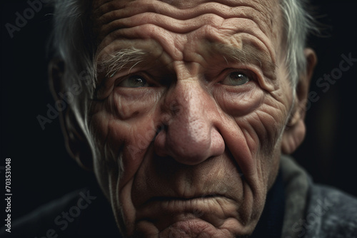Sad old man. AI Generated ©  iiulia