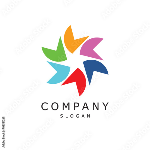 Aero multicolor innovative colorful logo design timeless emblem brand identity logotype abstract minimalist monogram typography vector logo