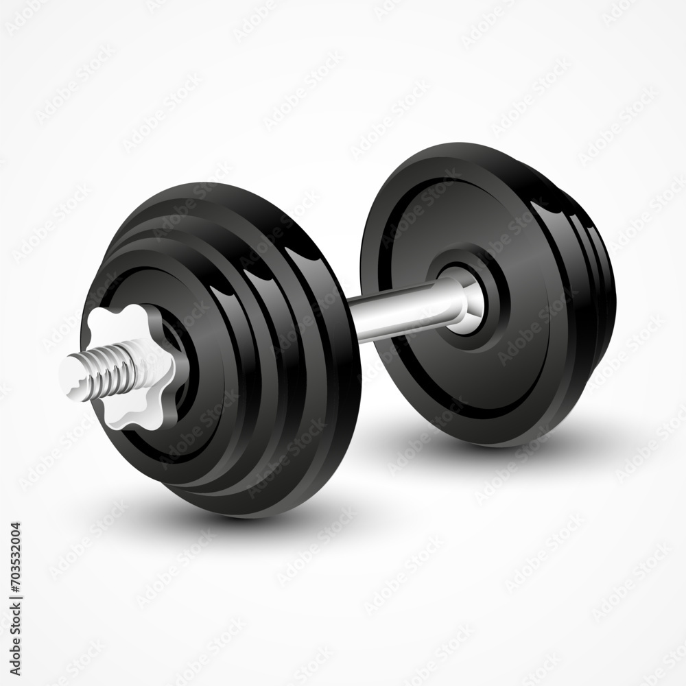 Vector Illustration Of An Dumbbell Vector Illustration Of An Dumbbell