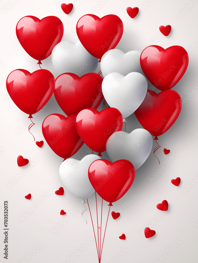 Happy Valentine's Day celebration poster, generative ai