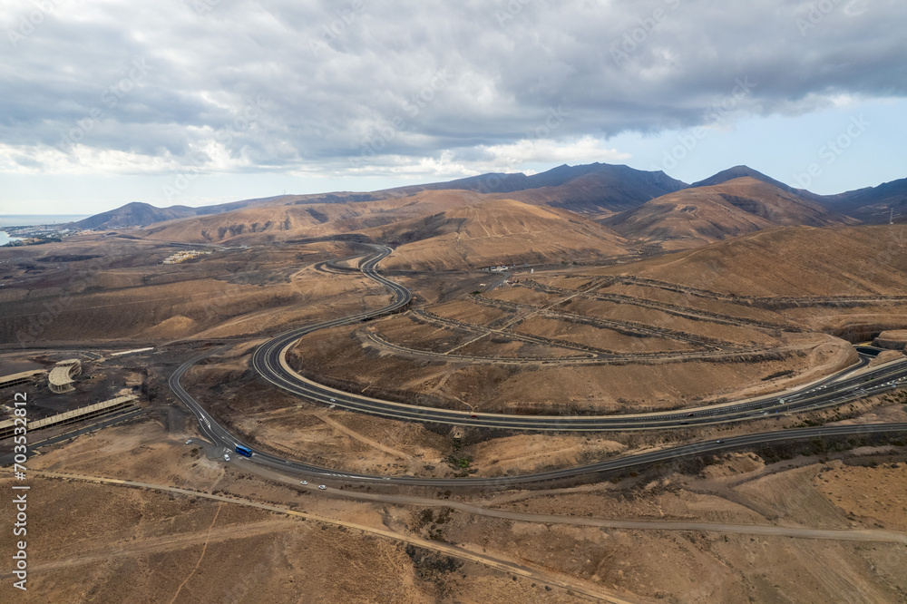 Aerial view of Fuerteventura coast