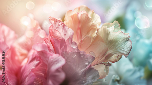 Flowers background, close-up of beautiful flowers, delicate and romantic floral background.