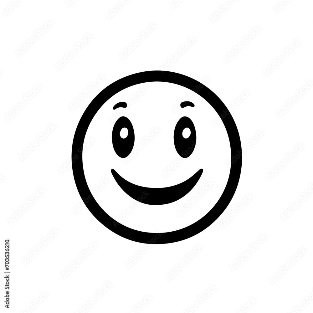 Cheerful Smiling Face Vector Illustration Cheerful Smiling Face Vector Illustration