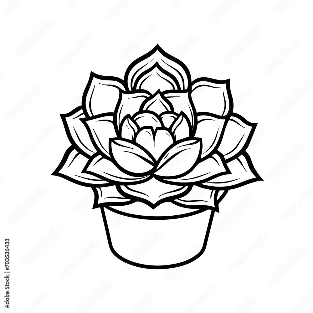Lush Succulent Plant Vector Design Lush Succulent Plant Vector Design