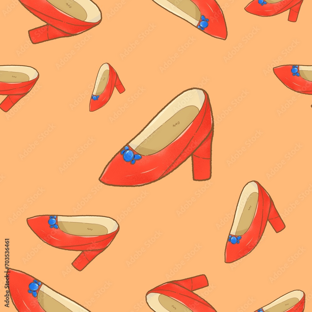 Red high heels pattern Red high heels pattern