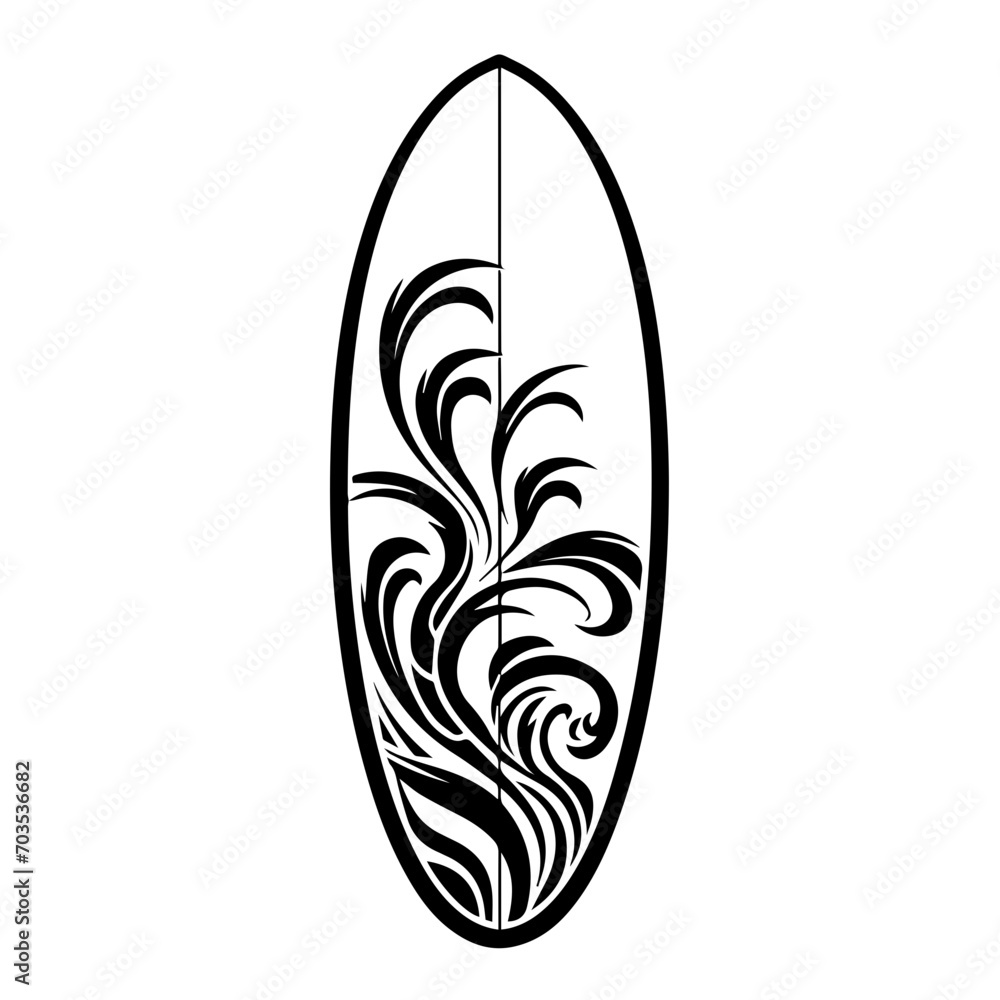 Vibrant Surfing Board Vector Vibrant Surfing Board Vector