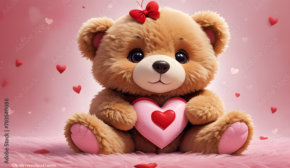 Cute teddy bear holding red heart, valentine's day background , bear wallpaper, love theme, valentines wallpaper Cute teddy bear holding red heart, valentine's day background , bear wallpaper, love theme, valentines wallpaper