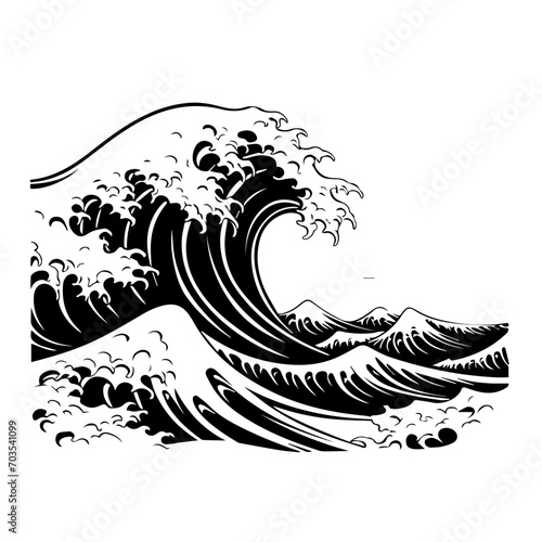 Dynamic Ocean Waves Vector Design