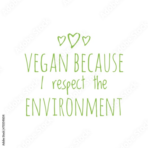Vegan quote illustration design
