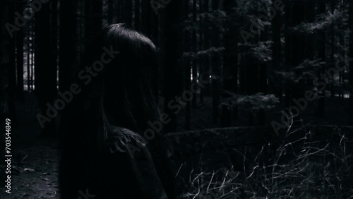Horror scene of a scary woman
