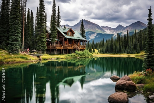 Lake of the Woods  Banff National Park  Alberta  Canada  Emerald Lake in Crested Butte  Colorado  AI Generated