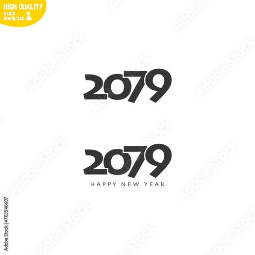 Fotografía Creative Happy New Year 2079 Logo Design