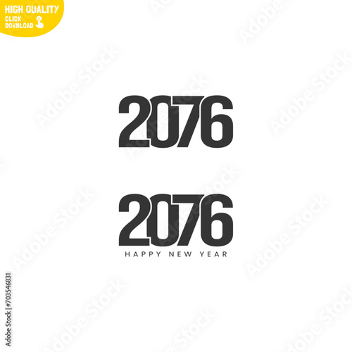 Photos Creative Happy New Year 2076 Logo Design