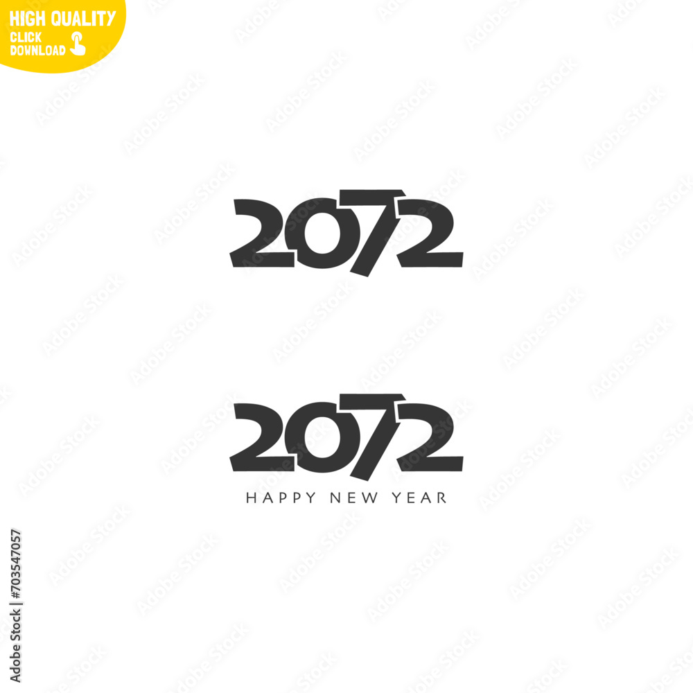 Creative Happy New Year 2072 Logo Design Creative Happy New Year 2072 Logo Design