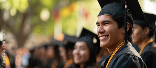 Graduating Hispanic student. photo