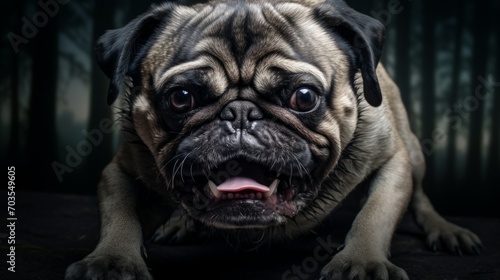 Canine Discontent: A Glimpse into Feral Instincts pug