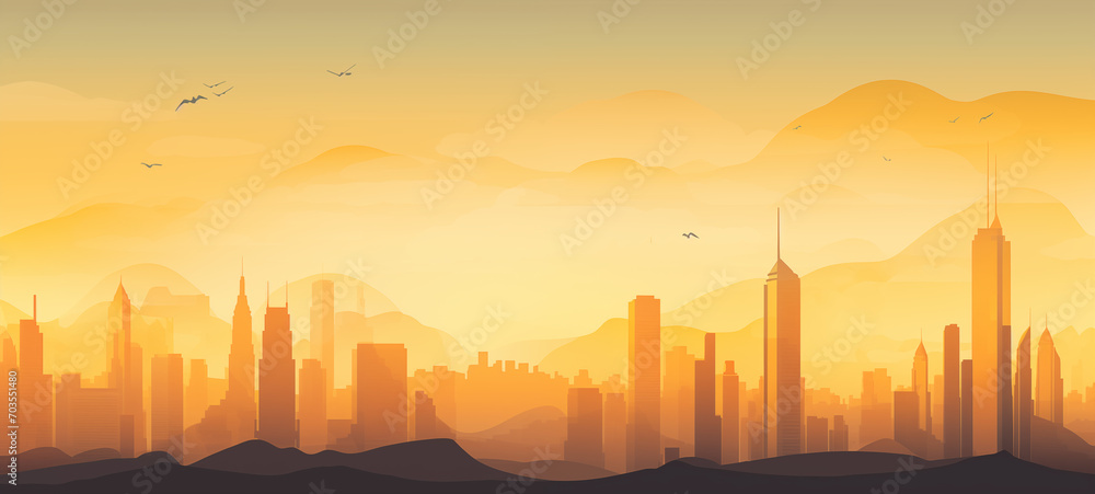 website banner for nature sunset citylife busines urban envairoment topics 