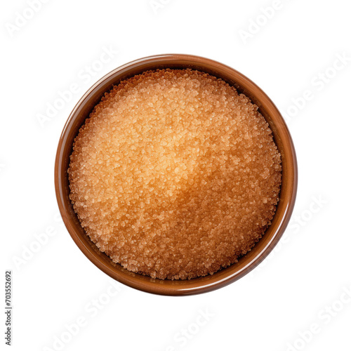 A Bowl of Brown Sugar Isolated on a Transparent Background 