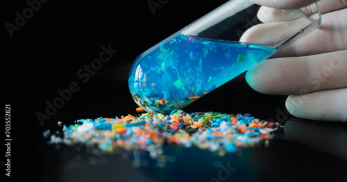 Concept of water pollution and industrial waste management.