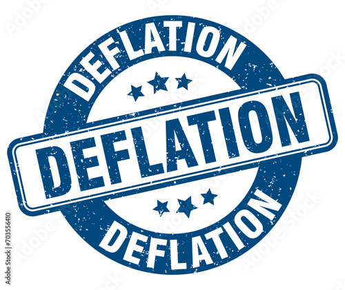 deflation stamp. deflation label. round grunge sign
