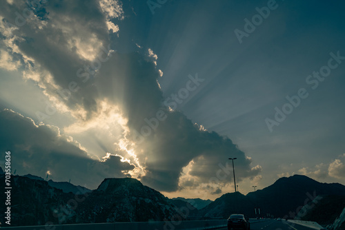 sunrise over the mountains