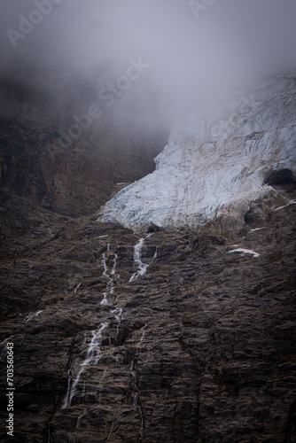 glacier in clounds photo