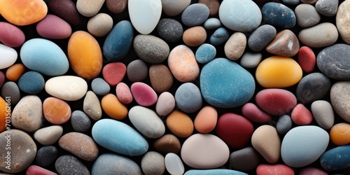 Colorful pebbles stones as texture or background