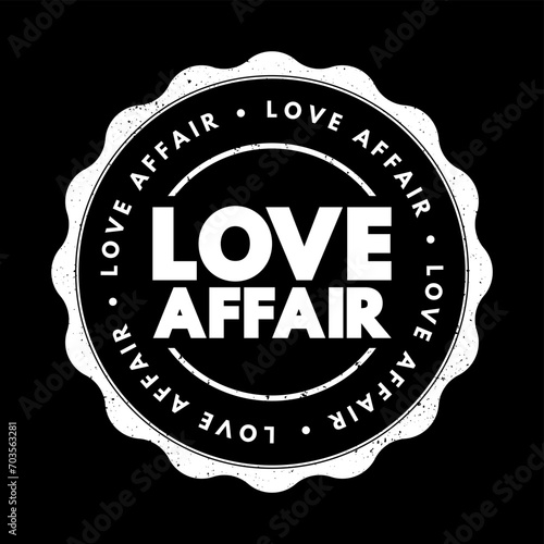 Love affair text stamp, concept background