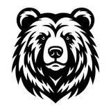 Vector logo of a bear head. Professional esport logo of a grizzly. cam be used as emblems, tattoo, sign, logo.