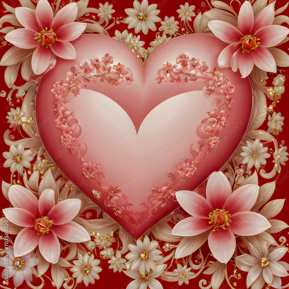 Obraz premium Valentine's Day greeting card is a reminder of love and tenderness