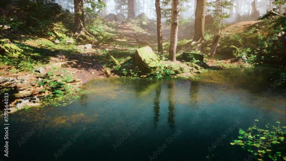 A Tranquil Pond Nestled Amidst the Enchanting Wilderness A Tranquil Pond Nestled Amidst the Enchanting Wilderness