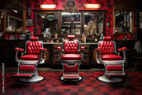 Barber saloon interior