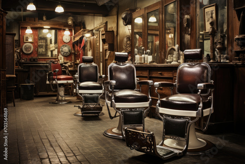 Barber saloon interior © thejokercze