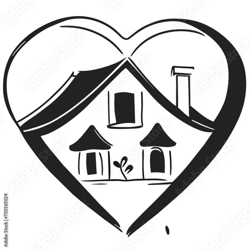 A House with a Heart: Symbolic Love Coming from the Chimney