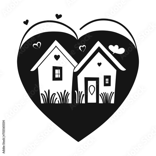A House with a Heart: Symbolic Love Coming from the Chimney