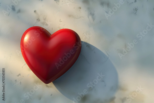 heart in the gray background