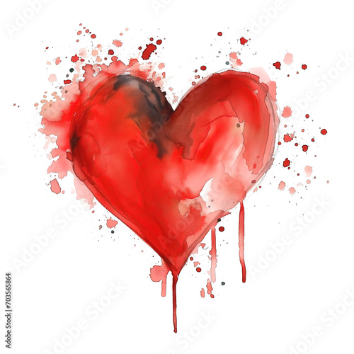 heart made of red splashes