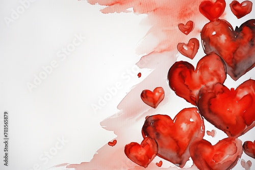 Red hearts background
