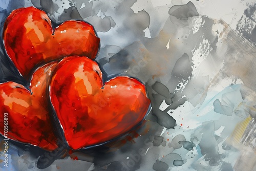 red heart in the snow