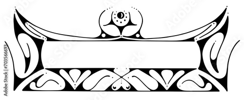 Vintage illustrated masthead or title bar, useful for posters or website headers and footers. Graphic design resources in antique retro style. 