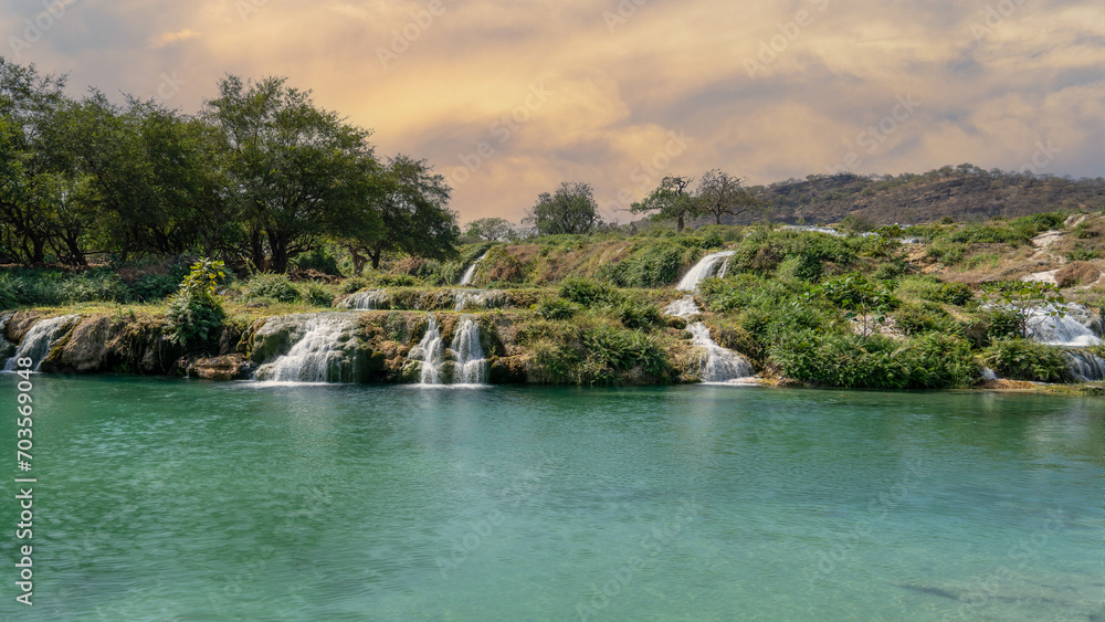 mini Waterfalls at Wadi Darbat in the Dhofar region of Oman