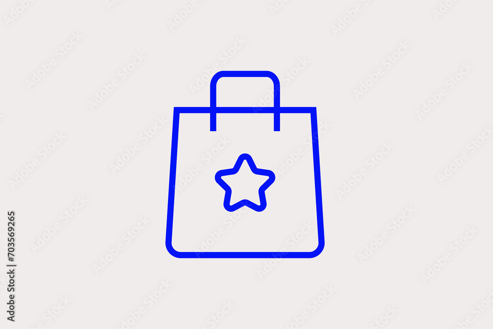 gift bag illustration. Vector illustration in flat style design. gift bag illustration. Vector illustration in flat style design.