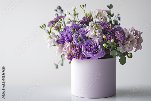 Wallpaper Mural Romantic Gift Flower Bouqet in the box mockup banner Torontodigital.ca