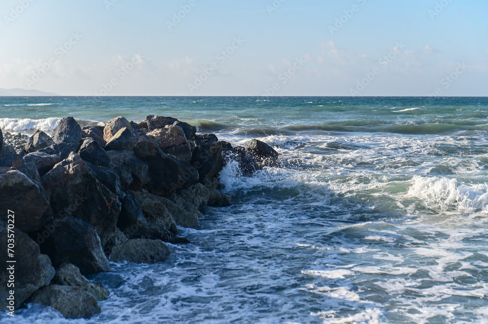 waves on the beach of the Mediterranean sea 4 waves on the beach of the Mediterranean sea 4