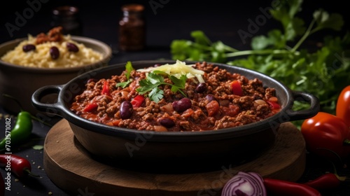 Chili con carne, food photography, 16:9