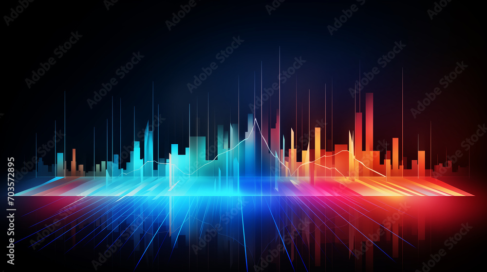 Music abstract background. Equalizer for music. Vector illustration