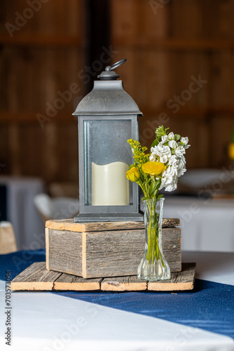 old lantern on a table