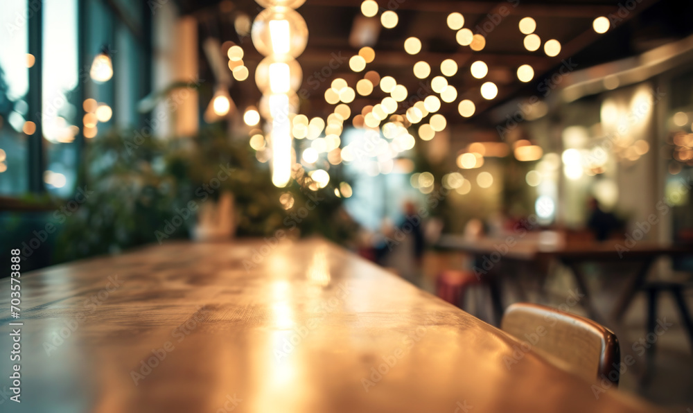 Cafe blurred background with bokeh. Defocused image for design template Cafe blurred background with bokeh. Defocused image for design template