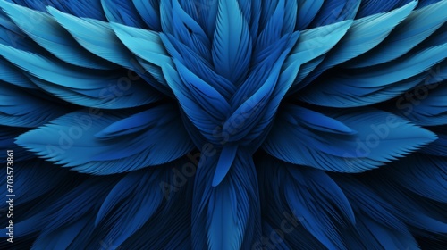 Three-dimensional representation of a blue wing pattern, copy space, 16:9