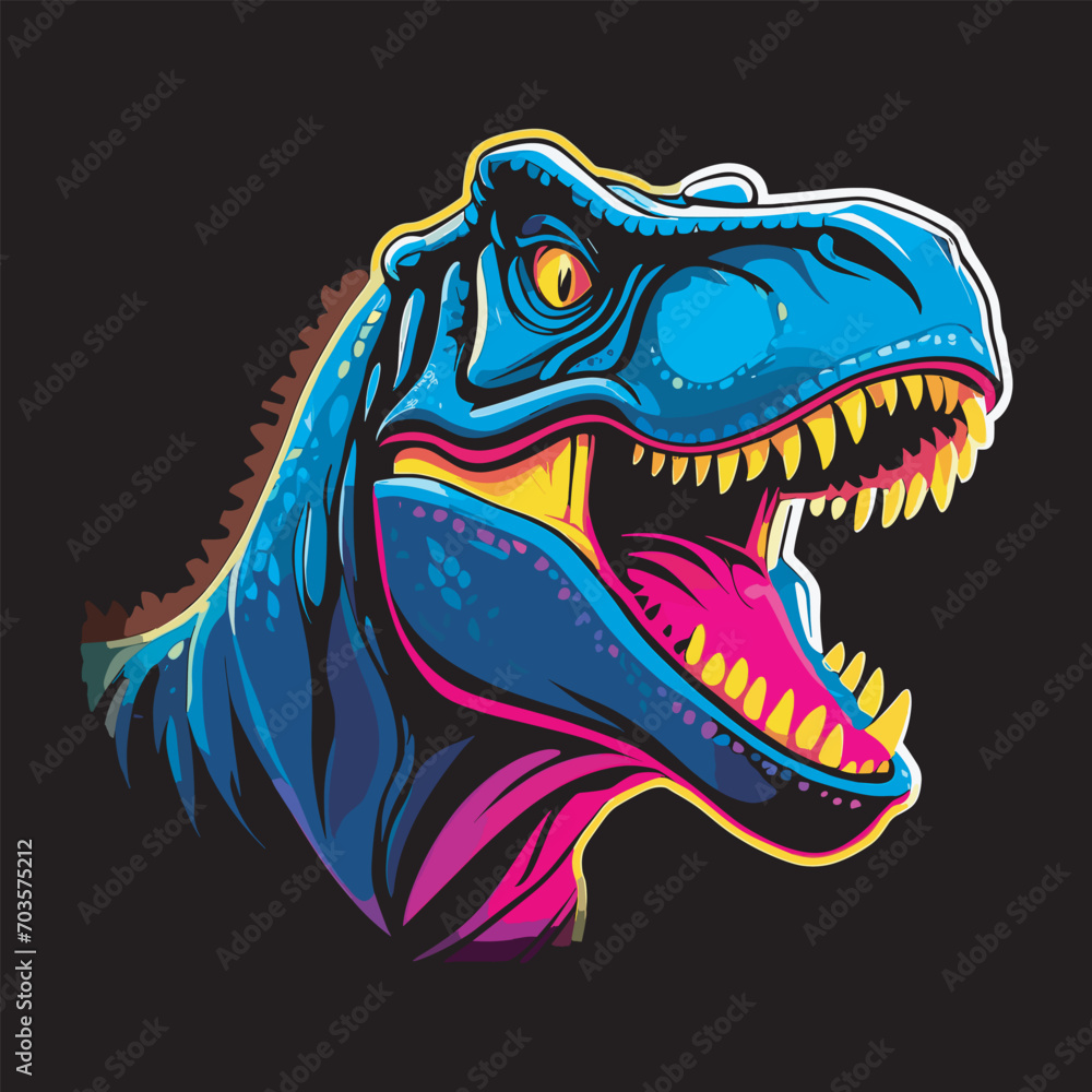 tyrannosaurus rex dinosaur vector illustration